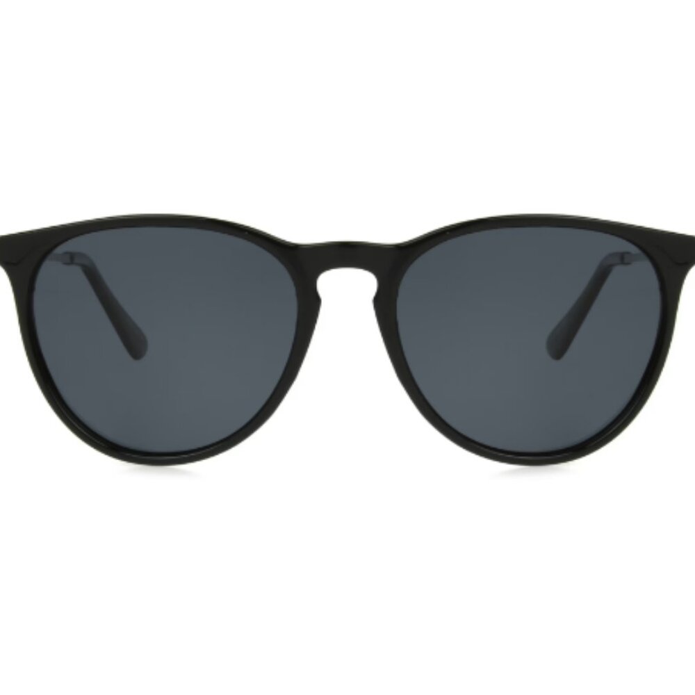 Foster Grant Black Round Retro Sunglasses